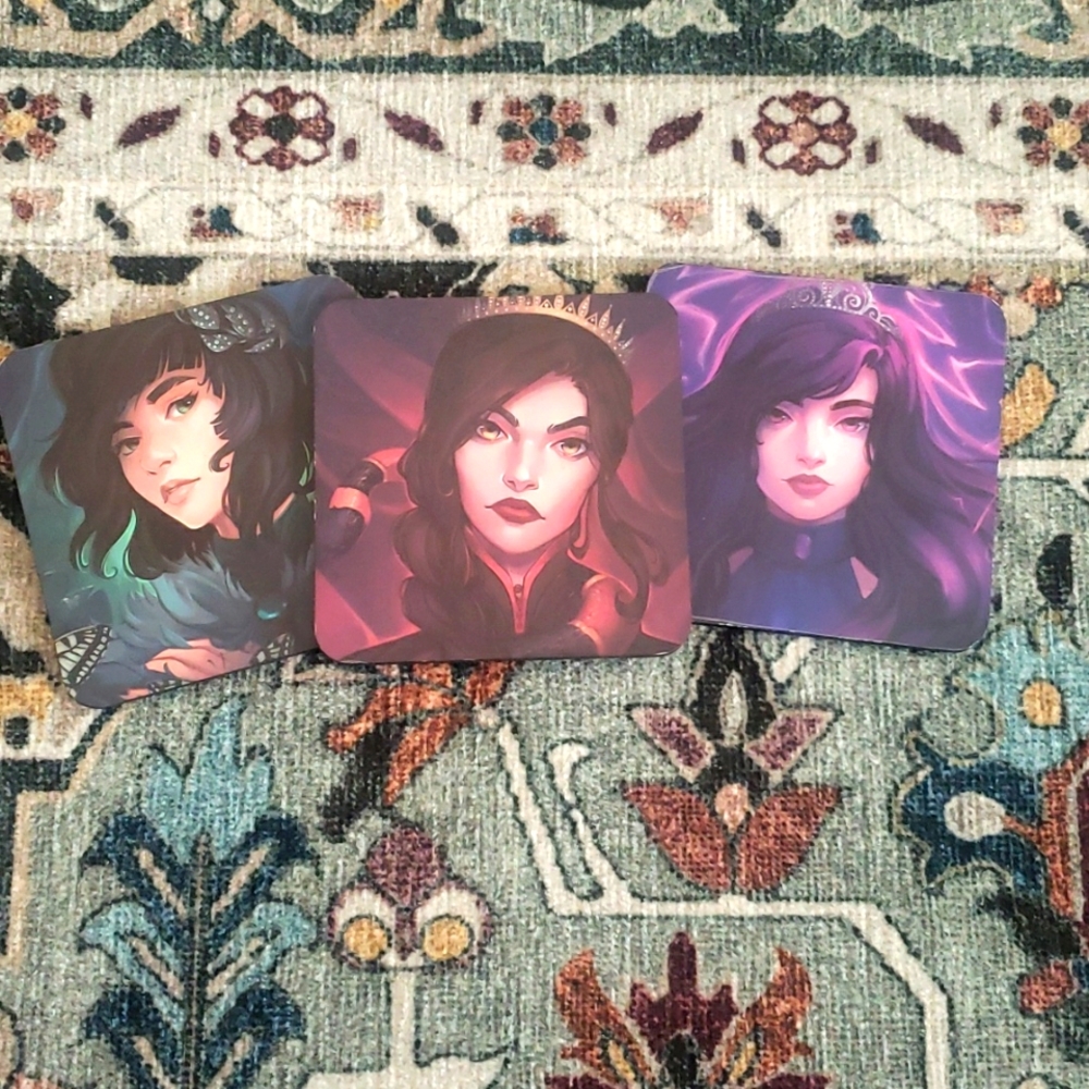 3/$35 Three Dark Crowns Coasters